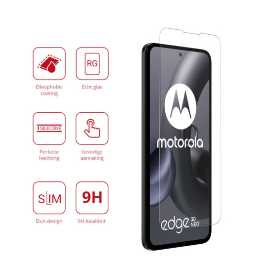 Rosso Tempered Glass - Αντιχαρακτικό Προστατευτικό Γυαλί Οθόνης Motorola Edge 30 Neo - Clear (8719246375569)