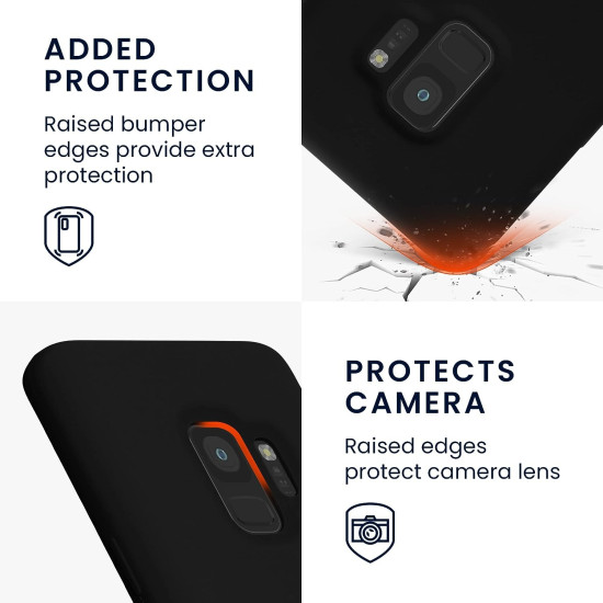 KWmobile Soft Flexible Rubber Cover - Θήκη Σιλικόνης Samsung Galaxy S9 - Black (44182.01)