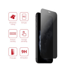 Rosso Tempered Glass Privacy - Αντιχαρακτικό Γυαλί Προστασίας Απορρήτου Οθόνης Apple iPhone 11 Pro (8719246376245)