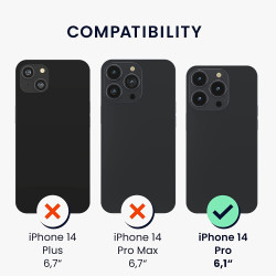 KWmobile Crystal Hard Case - Σκληρή Διάφανη Θήκη με TPU Bumper - Apple iPhone 14 Pro - White Blossoms / Yellow / Dark Blue / White (60468.02)