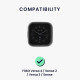KW Ελαστικό Λουράκι Scrunchie Fitbit Versa 4 / Sense 2 / Versa 3 / Sense - White / Black (60481.01)