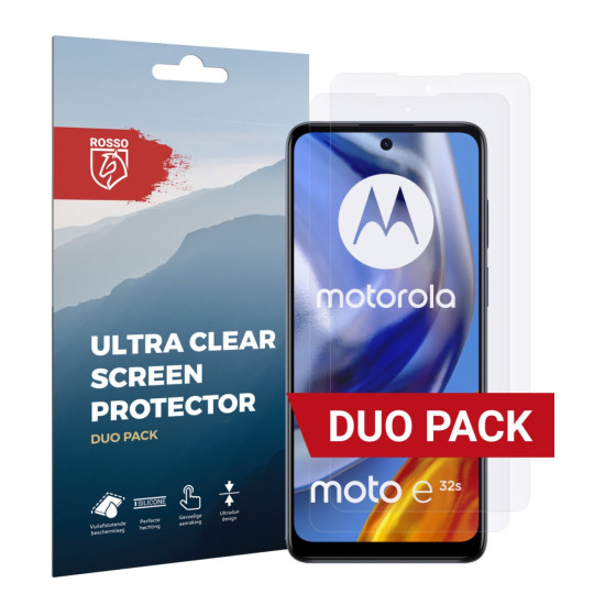 Rosso Ultra Clear Screen Protector - Μεμβράνη Προστασίας Οθόνης - Motorola Moto E32s- 2 Τεμάχια (8719246375668)