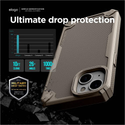 Elago Armor Case - Ανθεκτική Θήκη Σιλικόνης Apple iPhone 14 Plus - Military Sand (ES14AM67-SD)