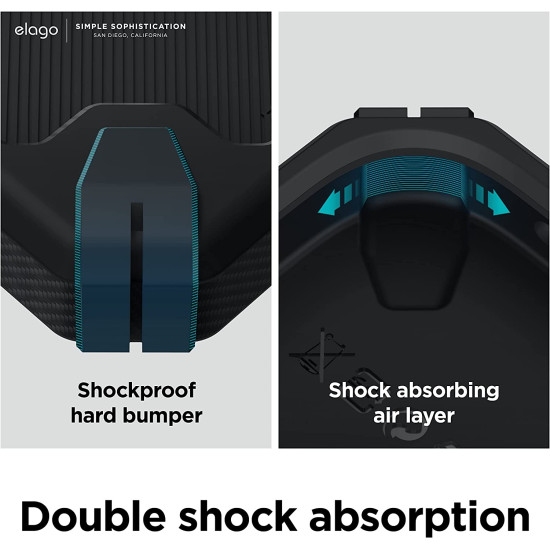 Elago Armor Case - Ανθεκτική Θήκη Σιλικόνης Apple iPhone 14 Pro - Black (ES14AM61PRO-BK)