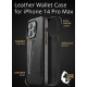 MUJJO Full Leather Wallet Case - Δερμάτινη Θήκη-Πορτοφόλι Apple iPhone 14 Pro Max - Black (MUJJO-CL-030-BK)
