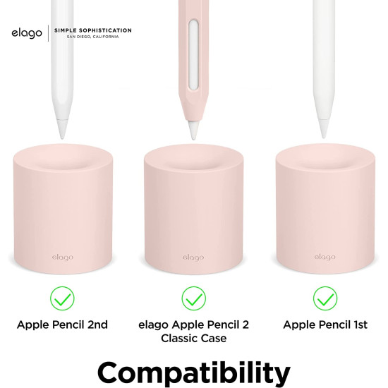Elago Apple Pencil Silicone Stand - Βάση Premium Σιλικόνης για Apple Pencil - Lovely Pink (EST-APEN-LPK)