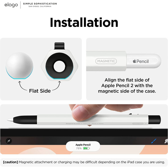Elago Monami X - Θήκη Premium Σιλικόνης Apple Pencil 2nd Gen - White (EAPEN2-SC-MNM)