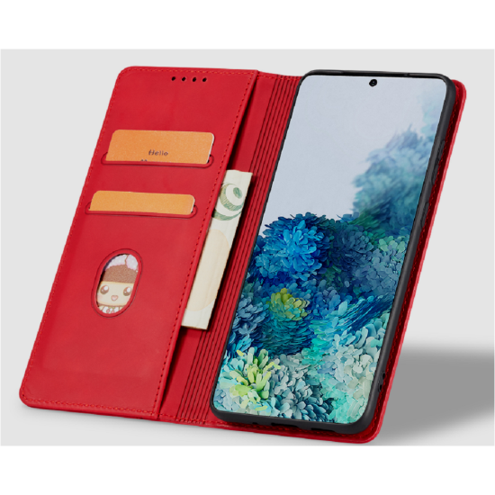 Bodycell Θήκη - Πορτοφόλι Realme C33 - Red (5206015016233)