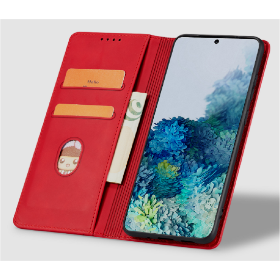 Bodycell Θήκη - Πορτοφόλι Realme C30 - Red (5206015016141)