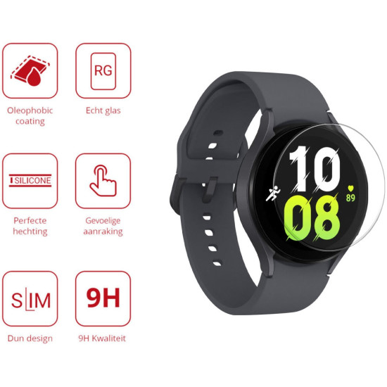 Rosso Tempered Glass - Αντιχαρακτικό Προστατευτικό Γυαλί Οθόνης Samsung Galaxy Watch 5 44mm - Clear (8719246378362)