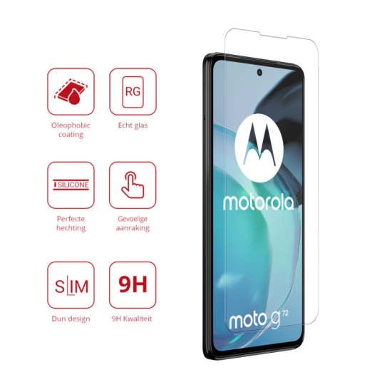 Rosso Tempered Glass - Αντιχαρακτικό Προστατευτικό Γυαλί Οθόνης Motorola Moto G72 - Clear (8719246376634)