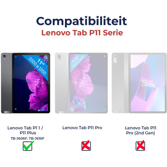 Rosso Tempered Glass - Αντιχαρακτικό Προστατευτικό Γυαλί Οθόνης Lenovo Tab P11 / P11 Plus 11.0" - Clear (8719246378300)