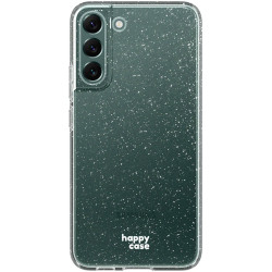 HappyCase Διάφανη Θήκη Σιλικόνης Samsung Galaxy S22 5G - Glitter Print (8719246352652)