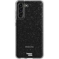 HappyCase Διάφανη Θήκη Σιλικόνης Samsung Galaxy S21 FE 5G - Glitter Print (8719246371738)