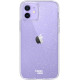 HappyCase Διάφανη Θήκη Σιλικόνης Apple iPhone 12 / 12 Pro - Glitter Print (8719246323263)