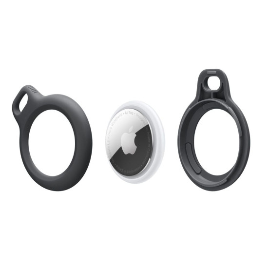 Tech-Protect Rough - Σκληρή Θήκη / Μπρελόκ Apple AirTag 2 / 1 - Black (9589046926198)