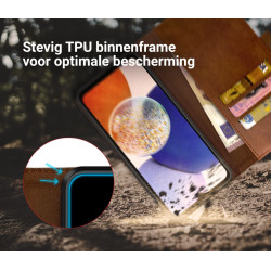 Rosso Element PU Θήκη Πορτοφόλι Samsung Galaxy A14 - Brown (8719246376931)