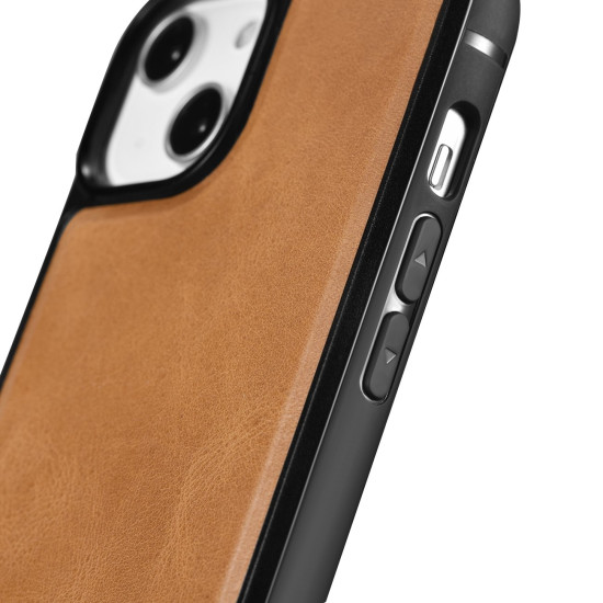 iCarer Oil Wax Leather Cover - Δερμάτινη Θήκη με TPU Bumper - Apple iPhone 14 Pro Max - Camel Tan (WMI14220720-TN)