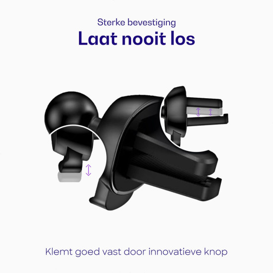 Buddi Phone Mount for Car Air Vent - Universal Ρυθμιζόμενη Βάση Στήριξης Κινητών / Smartphone για Αεραγωγούς Αυτοκινήτου - Black - 5 Έτη Εγγύηση (8719246378645)