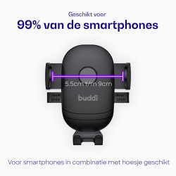 Buddi Phone Mount for Car CD Slot - Universal Ρυθμιζόμενη Βάση Στήριξης Κινητών / Smartphone για Υποδοχή CD Αυτοκινήτου - Black - 5 Έτη Εγγύηση (8719246378669)