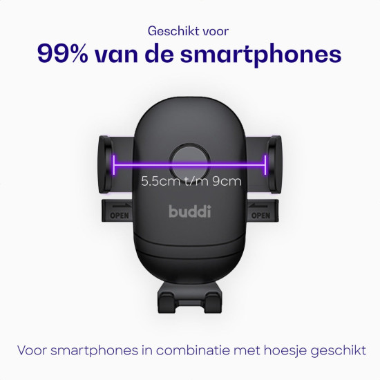 Buddi Phone Mount for Car CD Slot - Universal Ρυθμιζόμενη Βάση Στήριξης Κινητών / Smartphone για Υποδοχή CD Αυτοκινήτου - Black - 5 Έτη Εγγύηση (8719246378669)