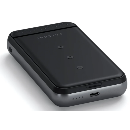 Satechi Duo Wireless Charger Power Stand - Βάση Ασύρματης Φόρτισης Qi 10W για Smartphone / Airpods & Galaxy Buds και PowerBank 10.000 mAh με 1 x Type-C 18W - Space Gray (ST-UCDWPBSM)