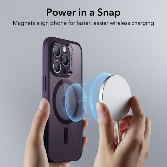 ESR Classic Hybrid HaloLock - Ανθεκτική MagSafe Θήκη Apple iPhone 14 Pro Max - Clear / Purple (4894240175637)