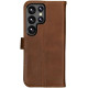 Rosso Deluxe Δερμάτινη Θήκη Πορτοφόλι Samsung Galaxy S23 Ultra - Brown (8719246375972)