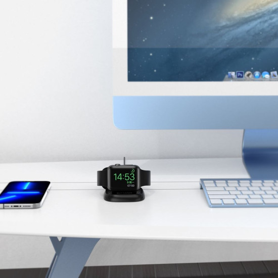 Tech-Protect QI3W-IW2 Wireless Charger - Ασύρματος Φορτιστής για Apple Watch - Black (9490713931011)
