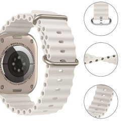Tech-Protect Iconband Pro - Λουράκι Σιλικόνης Apple Watch Ultra/SE/11/10/9/8/7/6/5/4 (49/46/45/44mm) - Beige (9490713930229)