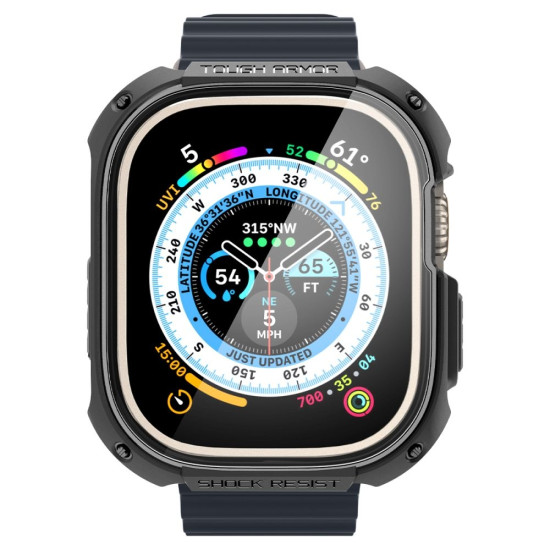 Spigen Tough Armor - Θήκη με Tempered Glass Apple Watch Ultra 3 / Ultra 2 / Ultra 1 49mm - Black (ACS05457)