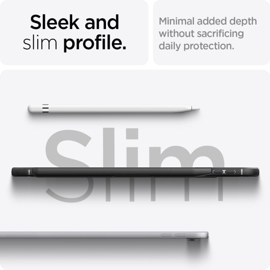 Spigen Θήκη Rugged Armor Apple iPad (A16) 11th Gen. 2025 11" / 10th Gen. 2022 10.9" με Υποδοχή Apple Pencil - Matte Black (ACS05552)
