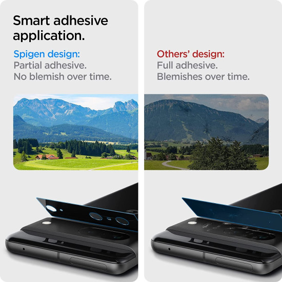 Spigen GLAS.tR EZ Fit OPTIK Lens Protector - Αντιχαρακτικό Προστατευτικό Γυαλί για Φακό Κάμερας Google Pixel 7 - 2 Τεμάχια - Black (AGL05471)