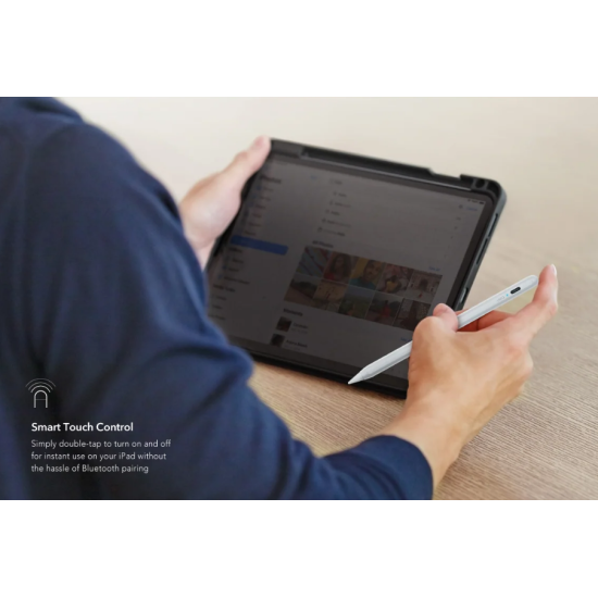 Uniq Pixo Magnetic Stylus for iPad - Μαγνητική Ψηφιακή Γραφίδα Αφής με Palm Rejection για iPad - White (UNIQ-PIXO-WHITE)