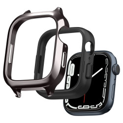 Spigen Metal Fit Pro - Σετ Ανθεκτική Θήκη από Αλουμίνιο & Λουράκι από Ανοξείδωτο Ατσάλι - Apple Watch SE/9/8/7/6/5/4 (45/44mm) - Graphite (ACS04585)