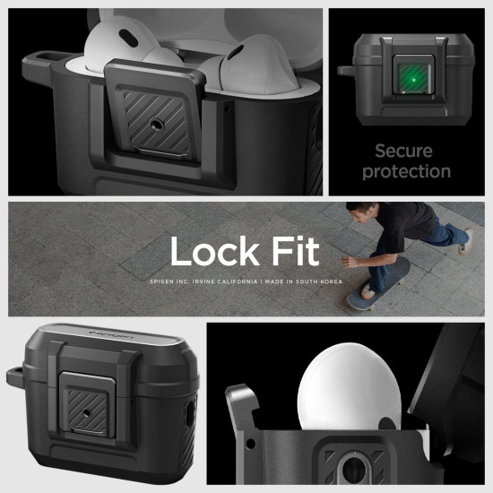 Spigen Lock Fit - Θήκη για Apple AirPods Pro 2nd Gen - Matte Black (ACS05485)