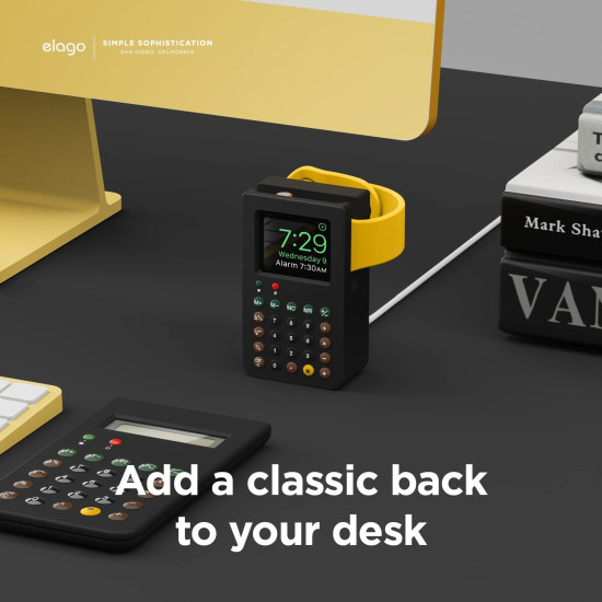 Elago W8 Stand Apple Watch Charging Station - Βάση Σιλικόνης για Φορτιστή Apple Watch SE/9/8/7/6/5/4/3/2/1 (45/44/42/41/40/38mm) - Black (EST-WT8-BK)