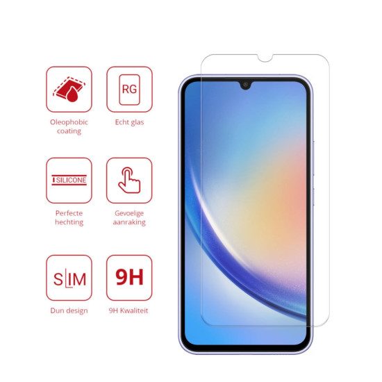 Rosso Tempered Glass - Αντιχαρακτικό Προστατευτικό Γυαλί Οθόνης Samsung Galaxy A34 - Clear (8719246376580)