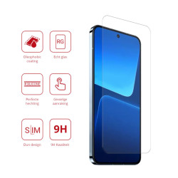 Rosso Tempered Glass - Αντιχαρακτικό Προστατευτικό Γυαλί Οθόνης Xiaomi 13 - Clear (8719246381546)