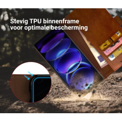 Rosso Element PU Θήκη Πορτοφόλι Xiaomi Redmi Note 12 Pro 5G - Brown (8719246381690)