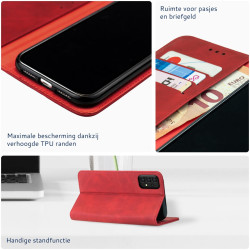 Rosso Element PU Θήκη Πορτοφόλι Samsung Galaxy A34 - Red (8719246377112)