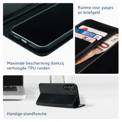 Rosso Element PU Θήκη Πορτοφόλι Samsung Galaxy A54 - Black (8719246376849)