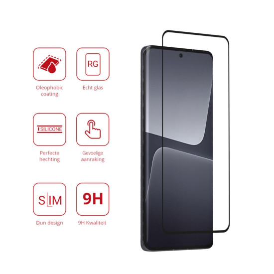 Rosso Tempered Glass - FullFace Αντιχαρακτικό Προστατευτικό Γυαλί Οθόνης Xiaomi 13 Pro - Black (8719246381553)