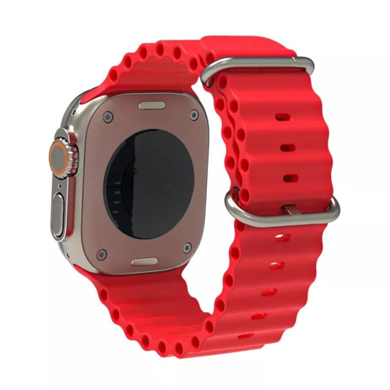 Techsuit Watchband W038 - Λουράκι Σιλικόνης Apple Watch Ultra/SE/11/10/9/8/7/6/5/4 (49/46/45/44mm) - Red (5949419015395)