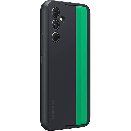 Official Samsung Haze Grip Cover - Θήκη με Λουράκι Χειρός - Samsung Galaxy A54 - Black (EF-XA546CBEGWW)