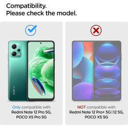 Spigen Θήκη Σιλικόνης Liquid Air - Xiaomi Redmi Note 12 Pro 5G / Poco X5 Pro - Matte Black (ACS05788)