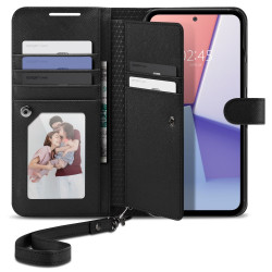 Spigen Wallet S Plus - Θήκη Πορτοφόλι Samsung Galaxy A54 με Αποσπώμενο Λουράκι Χειρός - Black (ACS05893)