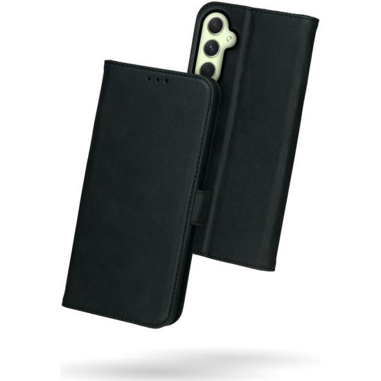 Rosso Deluxe Δερμάτινη Θήκη Πορτοφόλι Samsung Galaxy A34 - Black (8719246381034)