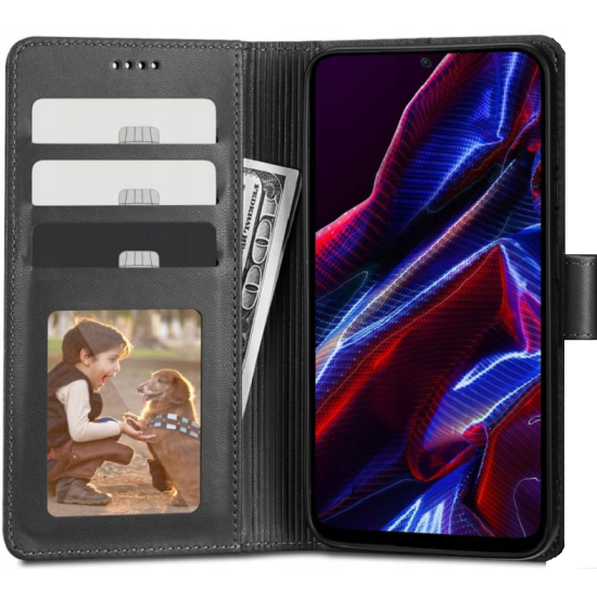 Tech-Protect Wallet - Θήκη Πορτοφόλι Xiaomi Redmi Note 12 5G / Poco X5 - Black (9490713932902)