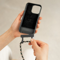 Woodcessories 2 in 1 Change Case - Βιοδιασπώμενη Θήκη με Αποσπώμενο Λουράκι - Apple iPhone 14 Pro - Black (cha153)
